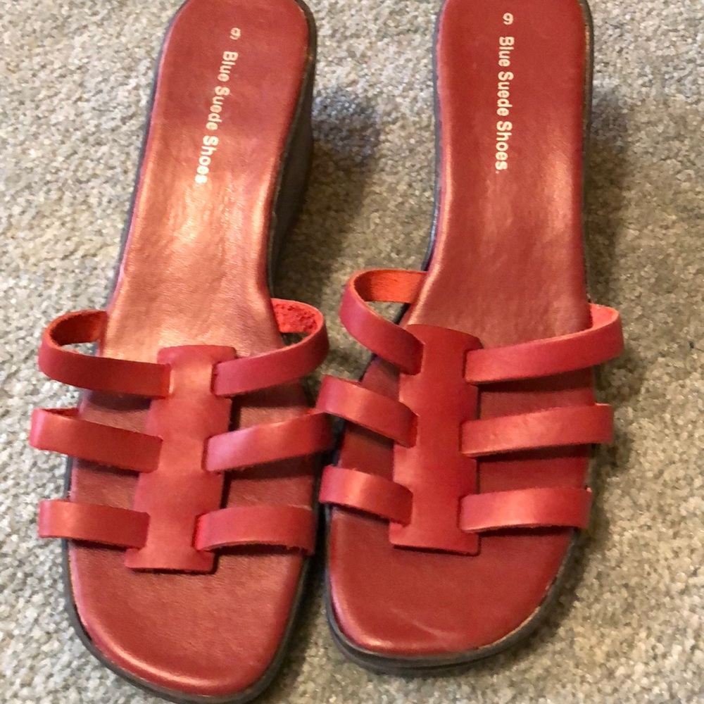 Red summer shoes